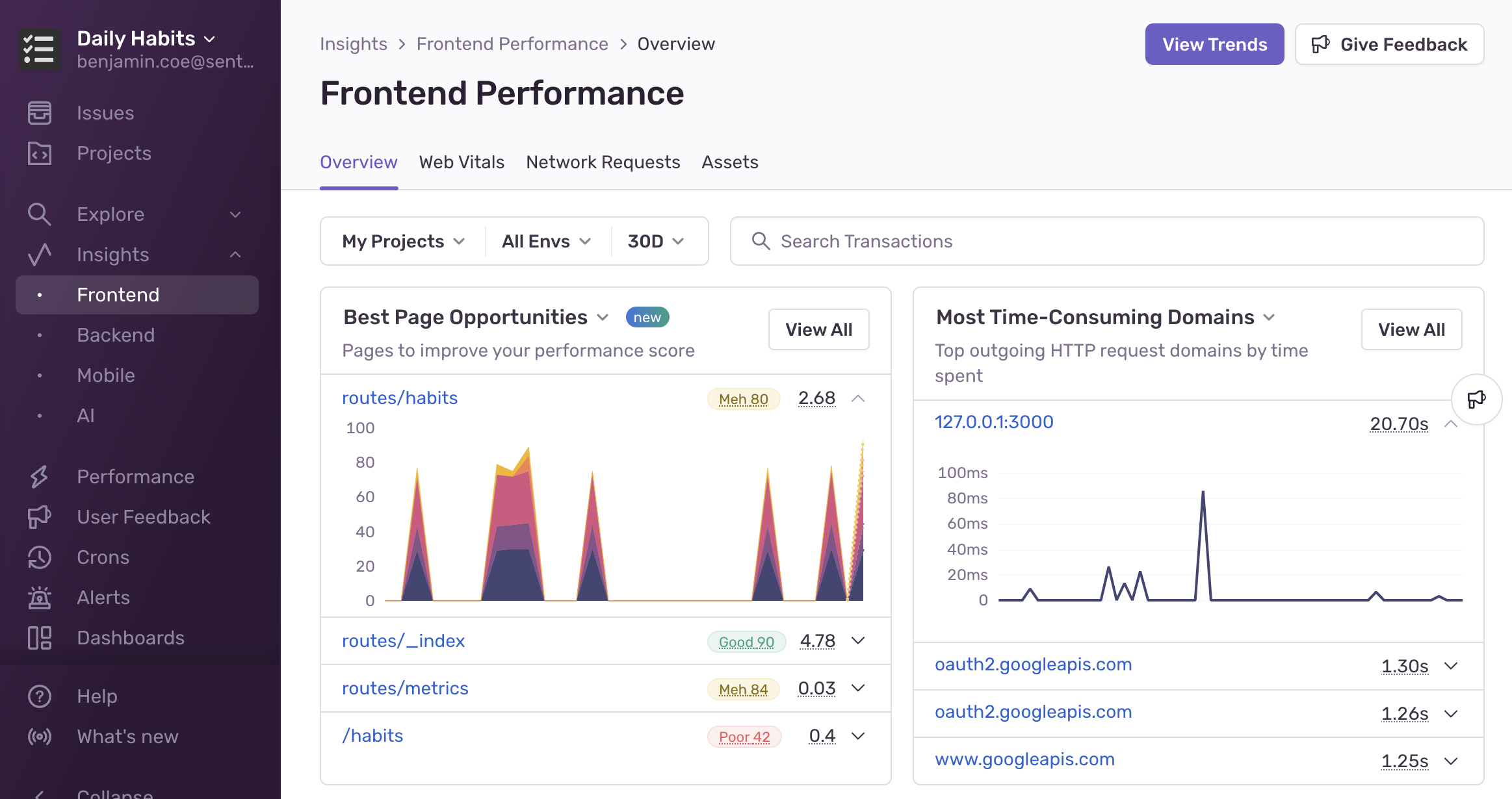 Performance and Insights are merging