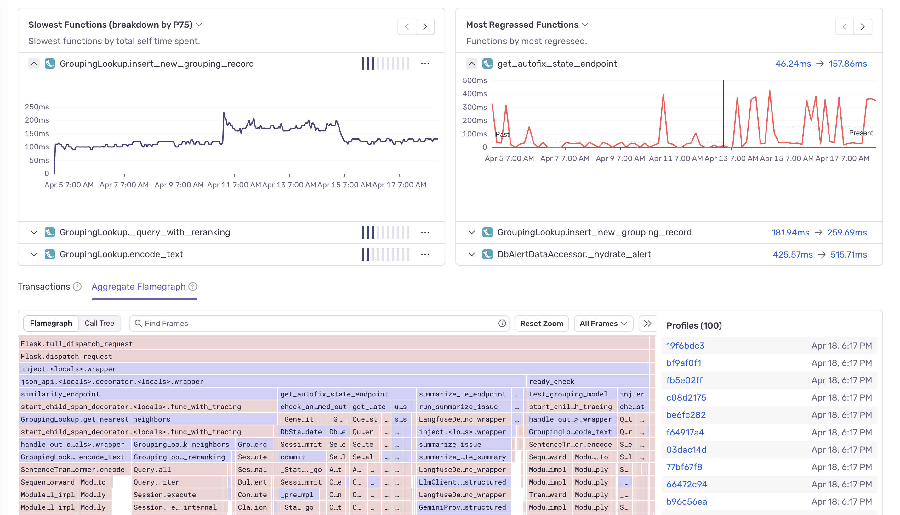 Continuous Profiling and UI Profiling